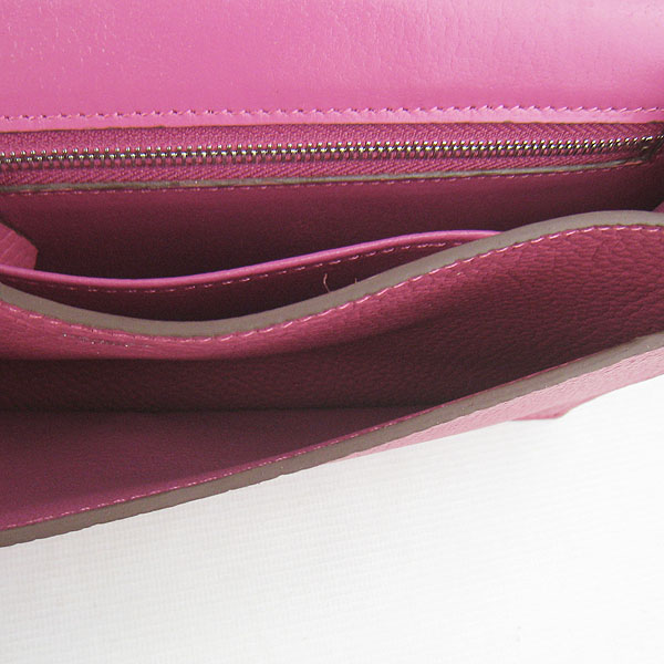 7A Hermes Togo Leather Messenger Bag Peach With Silver Hardware H021 Replica